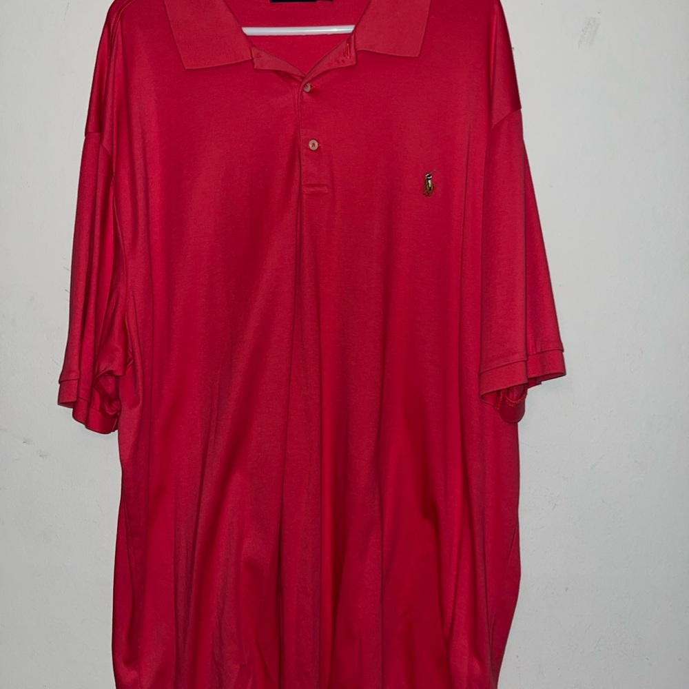 Men’s Ralph Lauren Polo 3XLT Salmon Big And Tall Short Sleeve 100% Cotton